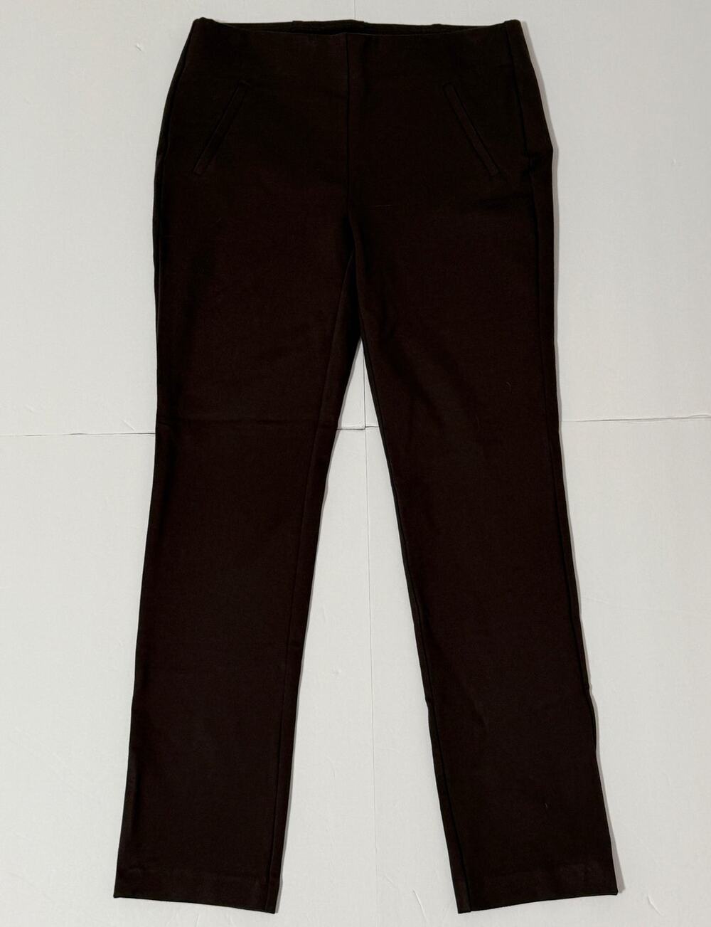 Chico's Brown Pull-On Straight Leg Pants, Size 0.5R